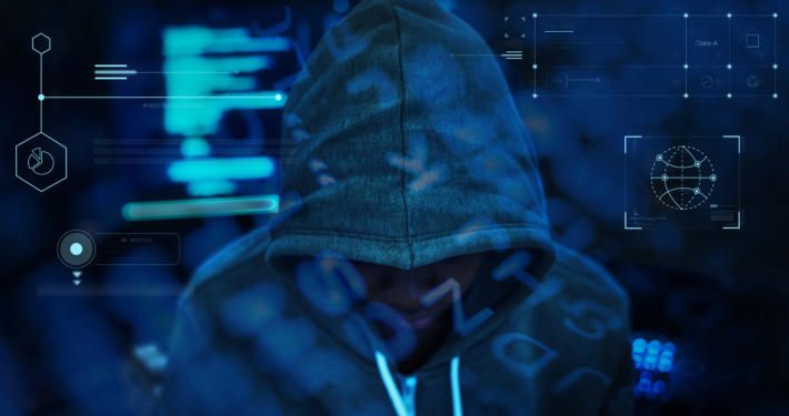 Hacker with their hood up