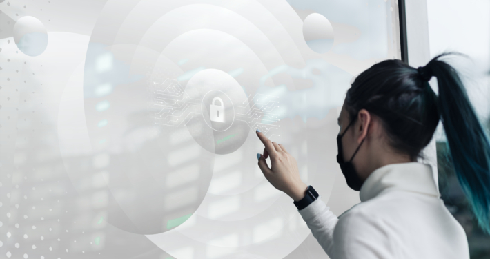 Digital banking on a transparent screen